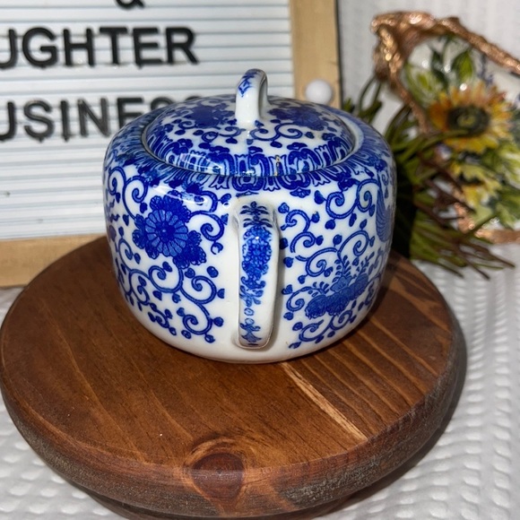 Phoenix Ware Sugar Blue & White Porcelain China Japan Vintage. - Picture 3 of 6